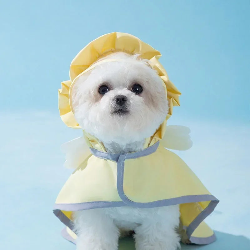 Angel Raincoat For Dogs Waterproof Poncho Style Small Dogs