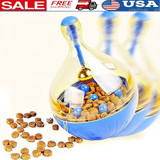 Slow Feeder Toy for Cats and Dogs Interactive Fun Portion Control IQ Tumbler Chewable Food Dispensing Healthy Eating Activity