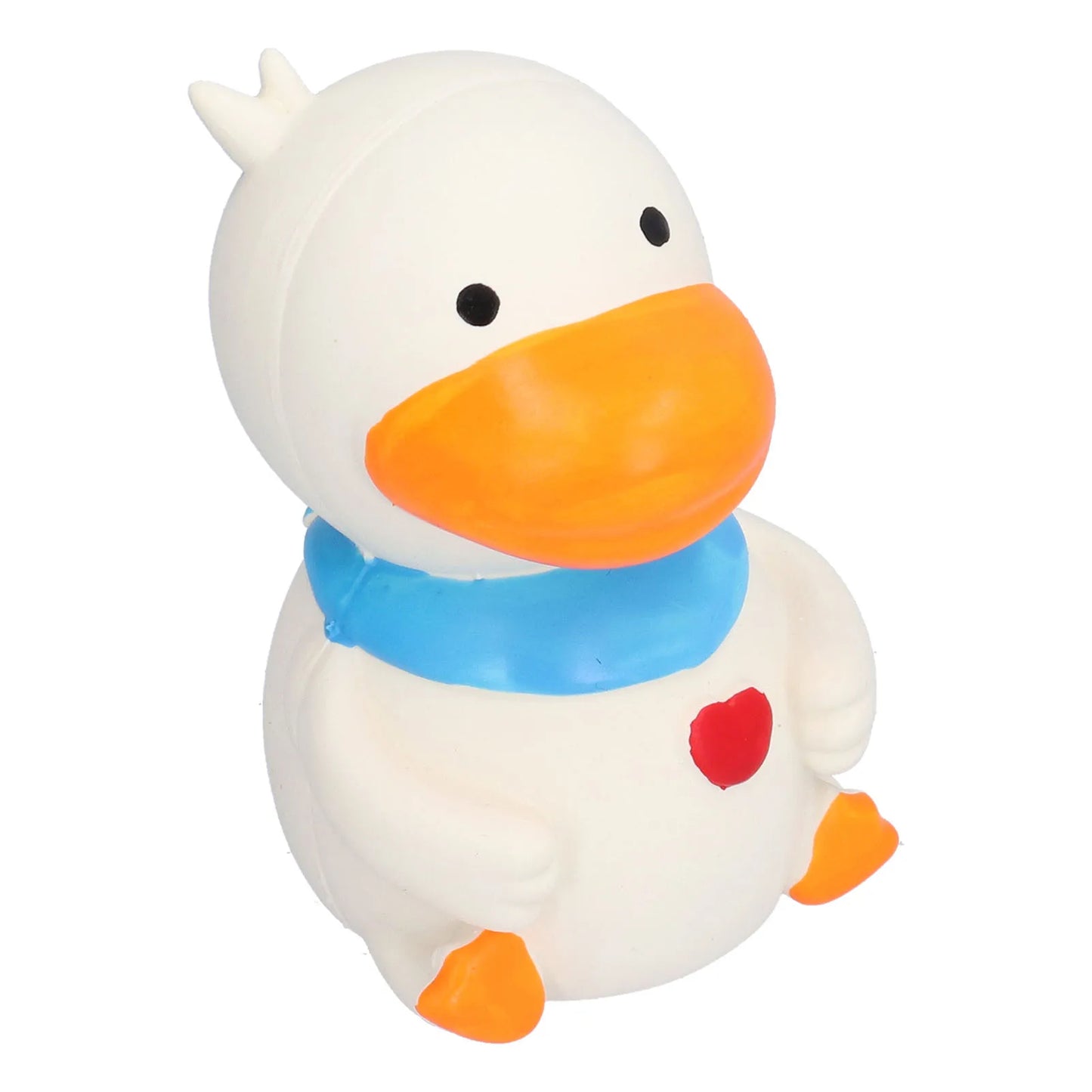 Latex Duck Dog Squeaky Interactive Durable Chew Toy White