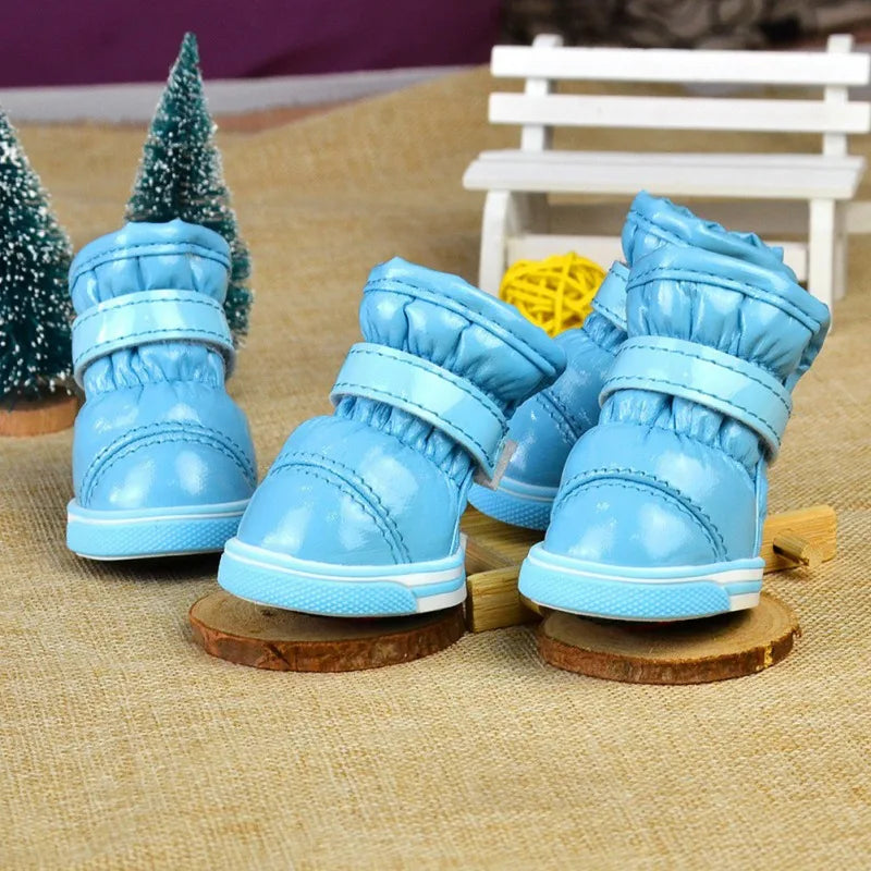 Winter Warm Dog Shoes Small Dogs Fleece Waterproof Boots