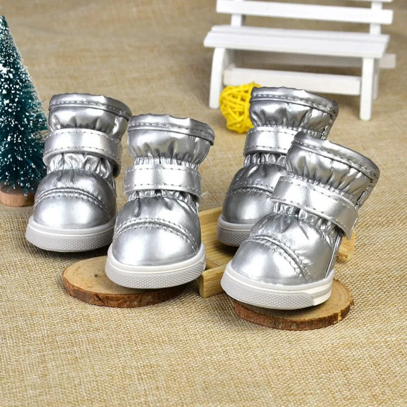 Winter Warm Dog Shoes Small Dogs Fleece Waterproof Boots