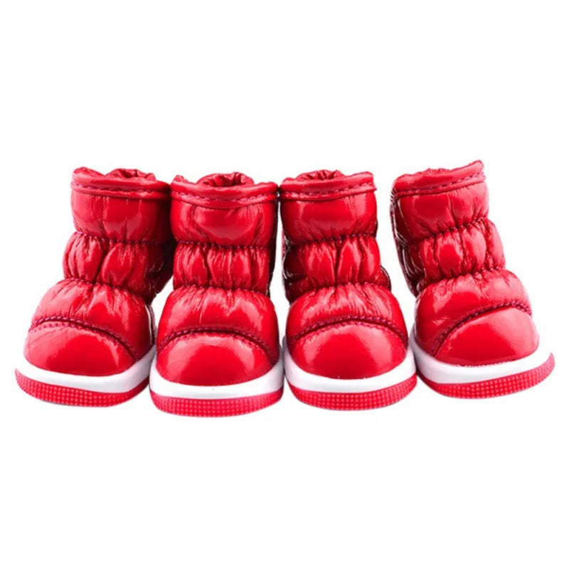 4 Piece Set Waterproof Dog Winter Rain Boots For Small Dogs