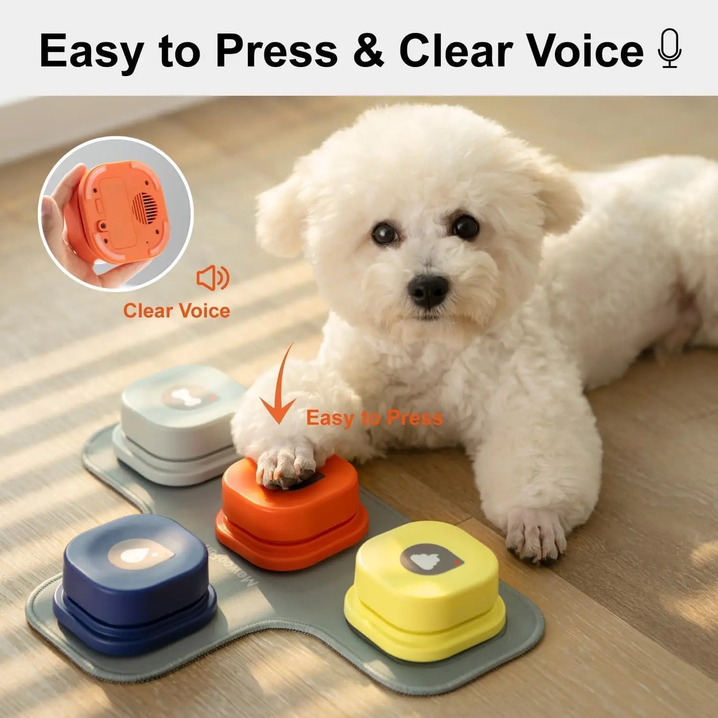 MewooFun Dog Button Record Talking Pet Toy Interactive
