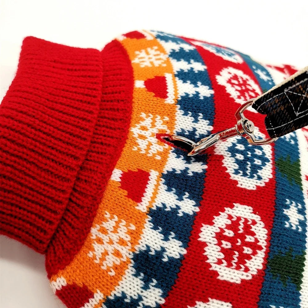 Christmas Puppy Sweater for Small Dogs Winter Warm Knitwear