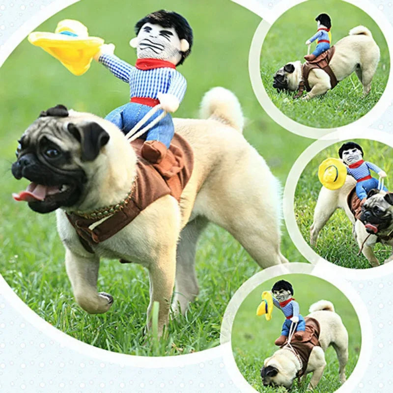 Halloween Party Dog Clothes Funny Cowboy Costume Jacket