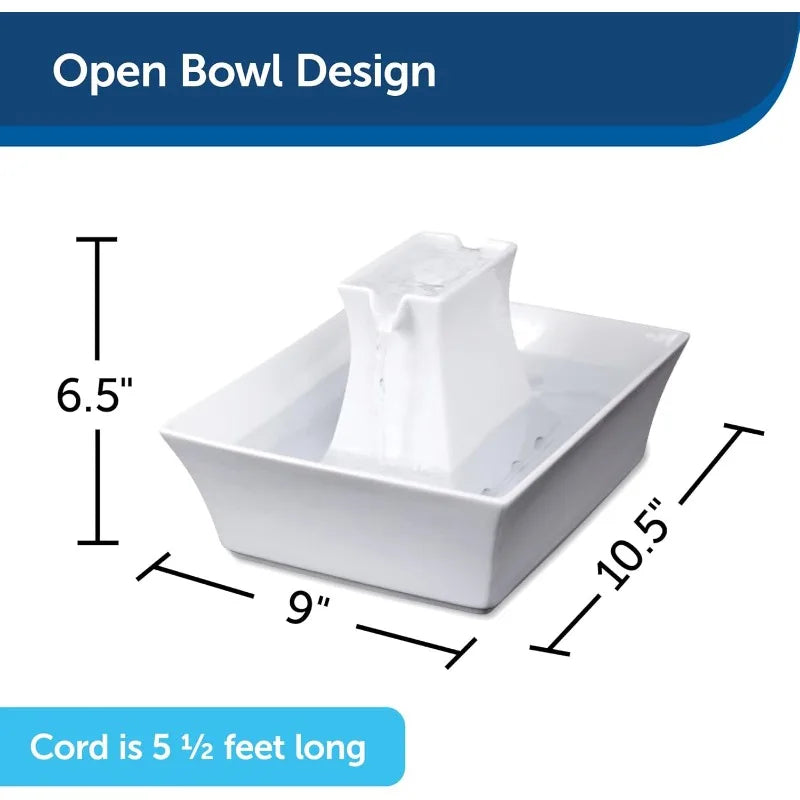 PetSafe Pagoda Ceramic Water Fountain 70oz Cats and Dogs