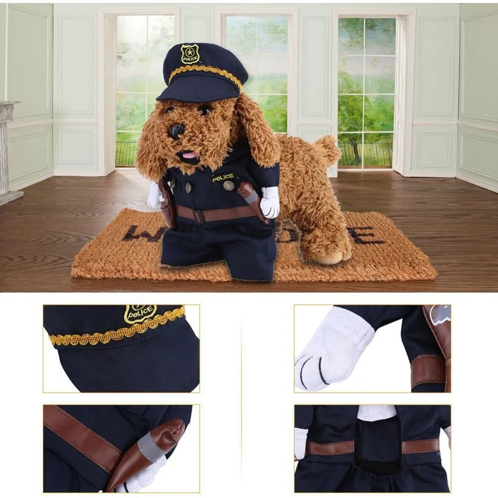 Fdit Pet Costume With Hat For Dogs Cats Halloween Party