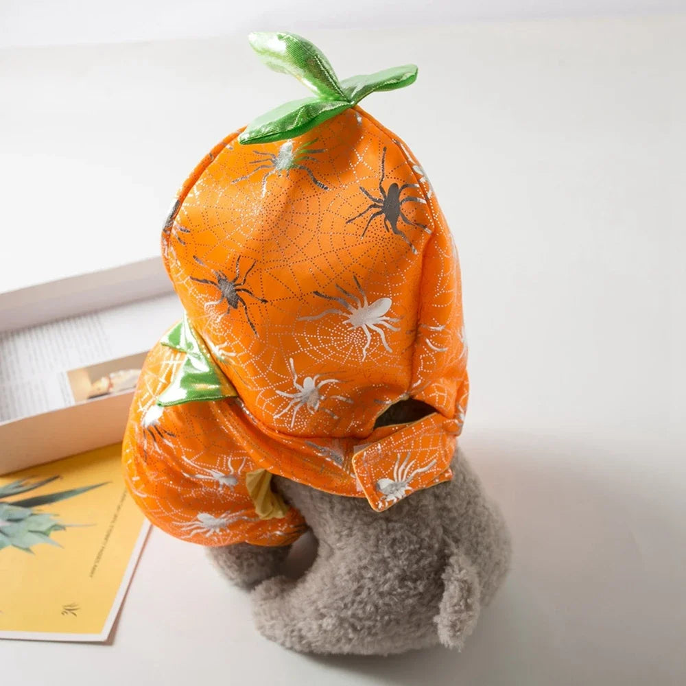 Funny Pumpkin Pet Coat for Halloween Dog Cat Costume Outfit