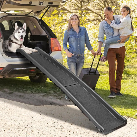Folding Dog Ramp Car SUV 62 Inches Non Slip Raised Rails