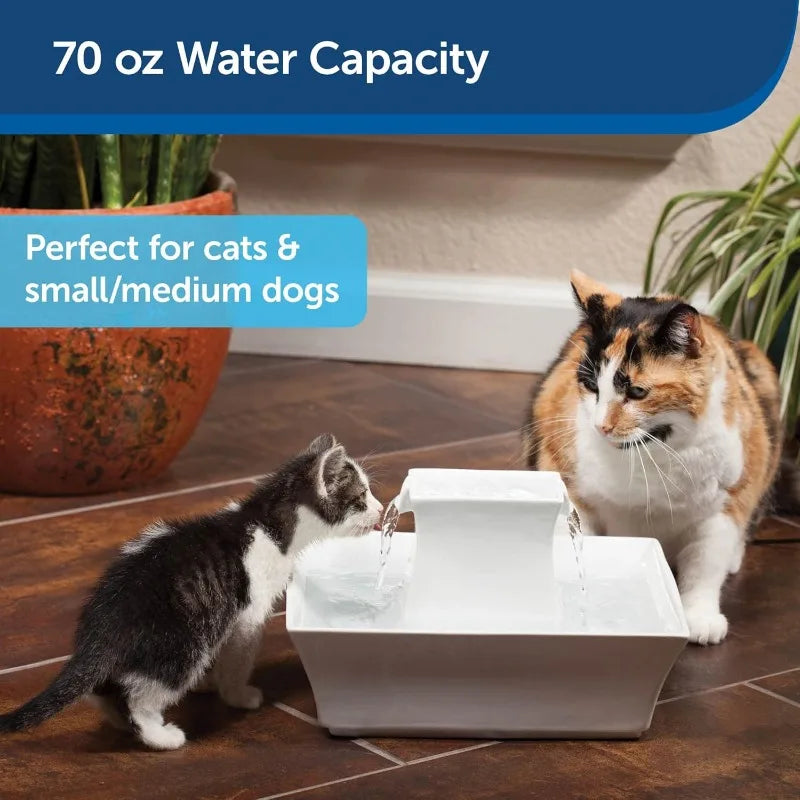 PetSafe Pagoda Ceramic Water Fountain 70oz Cats and Dogs