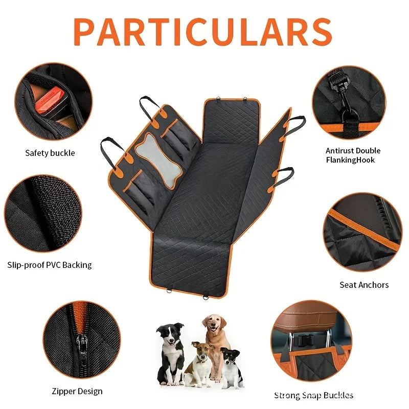 Waterproof 600D Dog Car Seat Cover Hammock Back Seat Cover