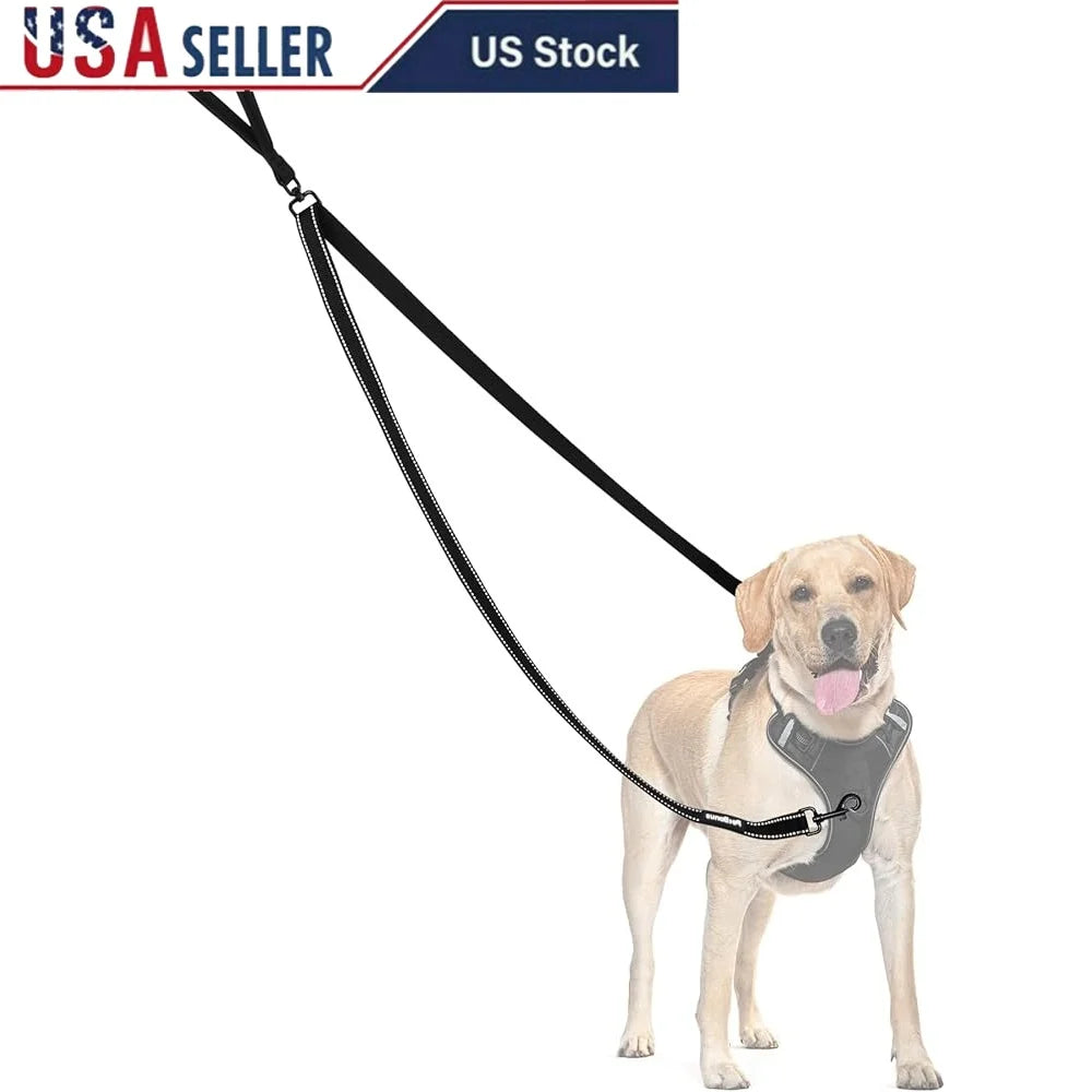 Reflective Two Point Control Dog Leash No Pull Training Lead