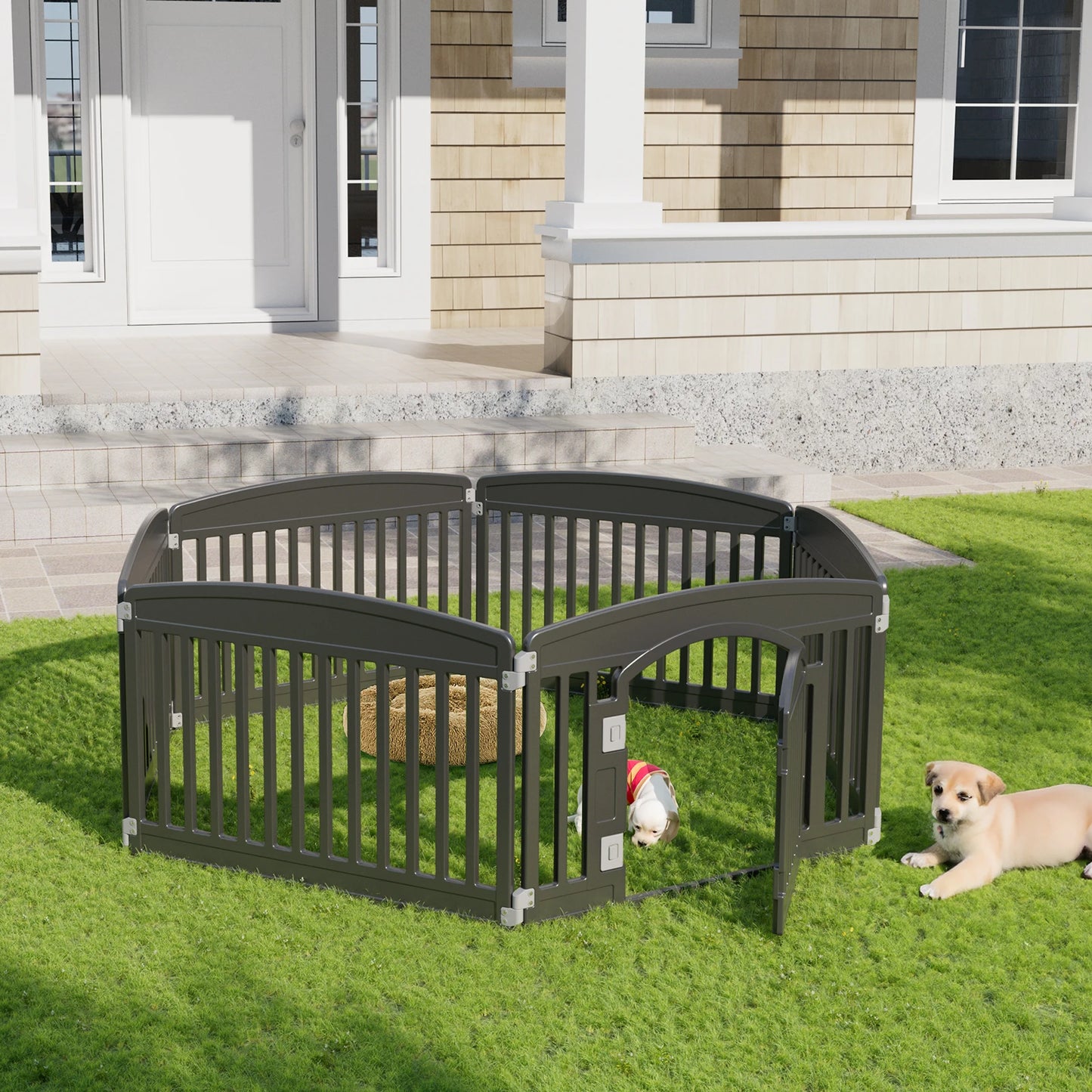 Plastic Dog Playpen 6 Panel 24in Expandable Indoor Fence