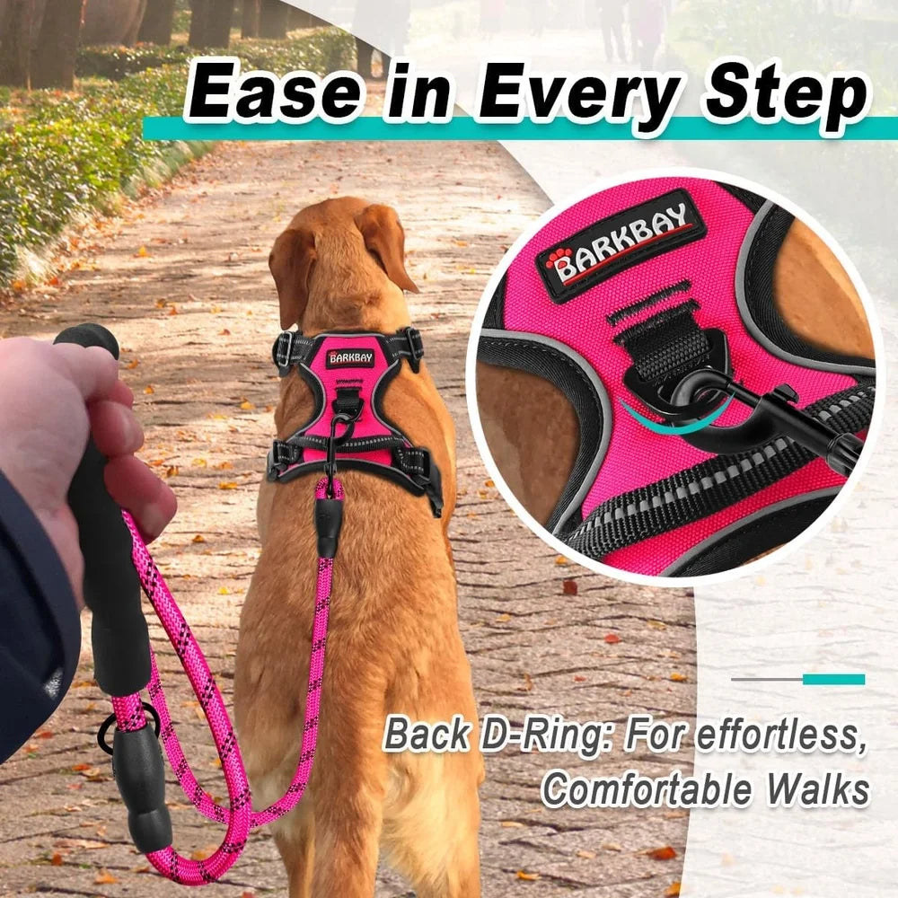 No Pull Dog Harness Adjustable Reflective Pet Vest for Outdoor Activities Breathable Oxford Material Easy Control for Small Dogs