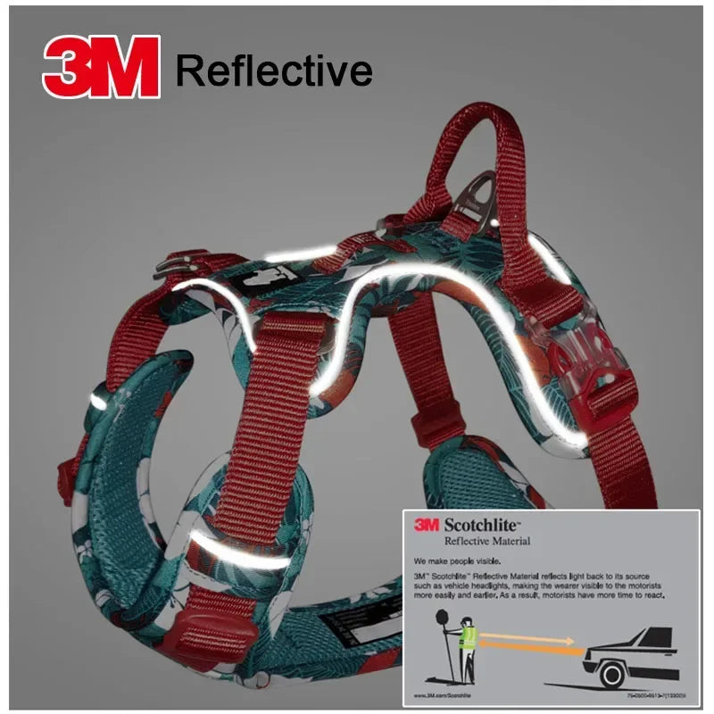 Truelove Explosionproof Dog Harness Camouflage Reflective Nylon Special Edition Upgrade TLH5653 Easy To Adjust