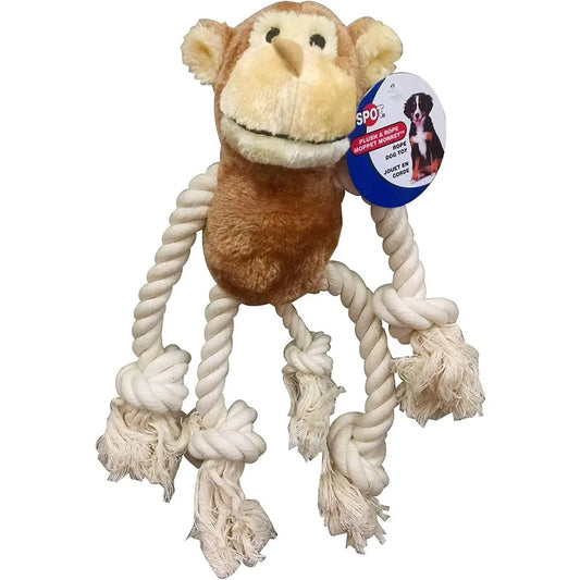Spot Mop Pets Dog Toys Monkey Three Pack Durable Safe Fun