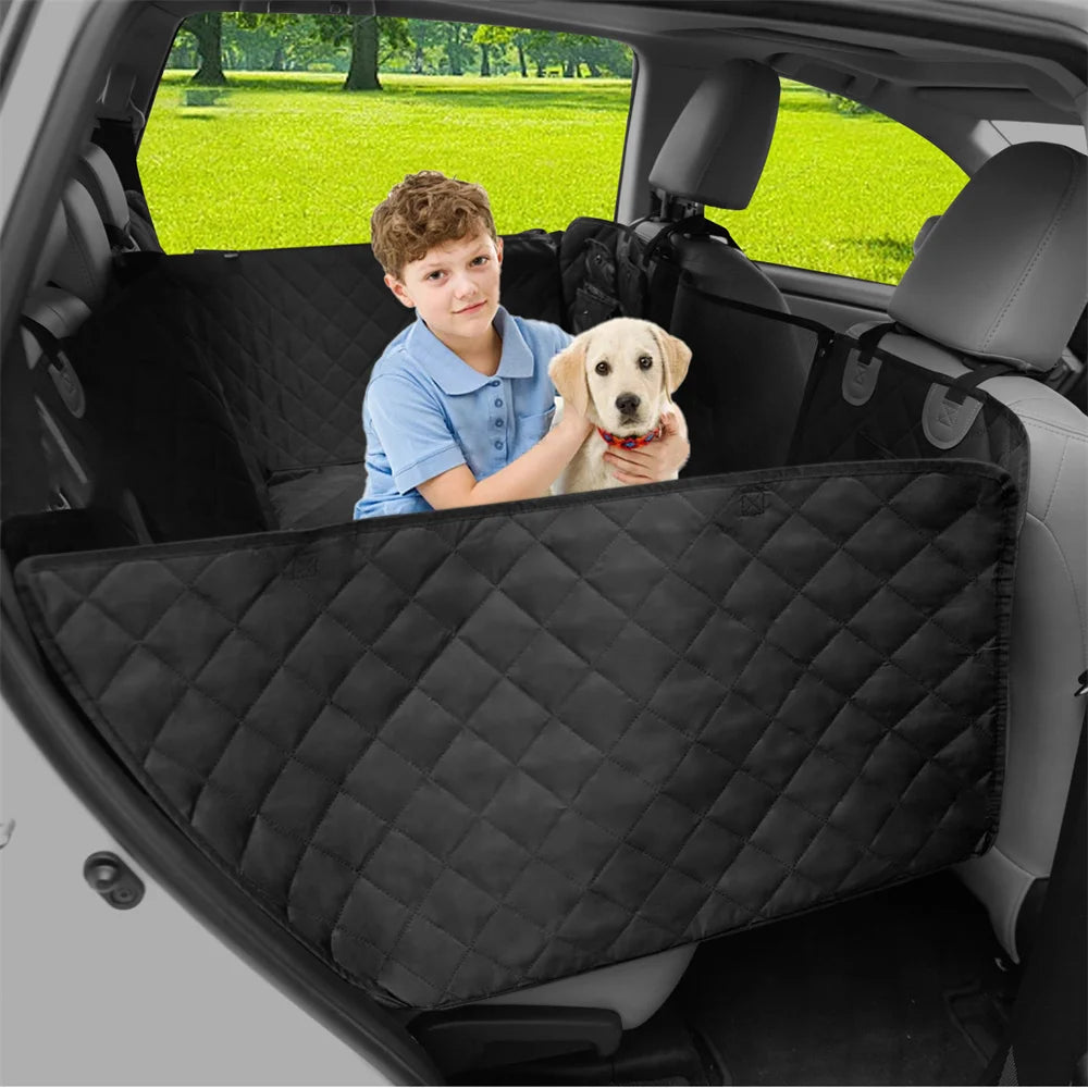 Waterproof Back Seat Extender Dog Car Seat Cover With Mesh Window And Storage Pocket Supports Up To 220lbs Hammock