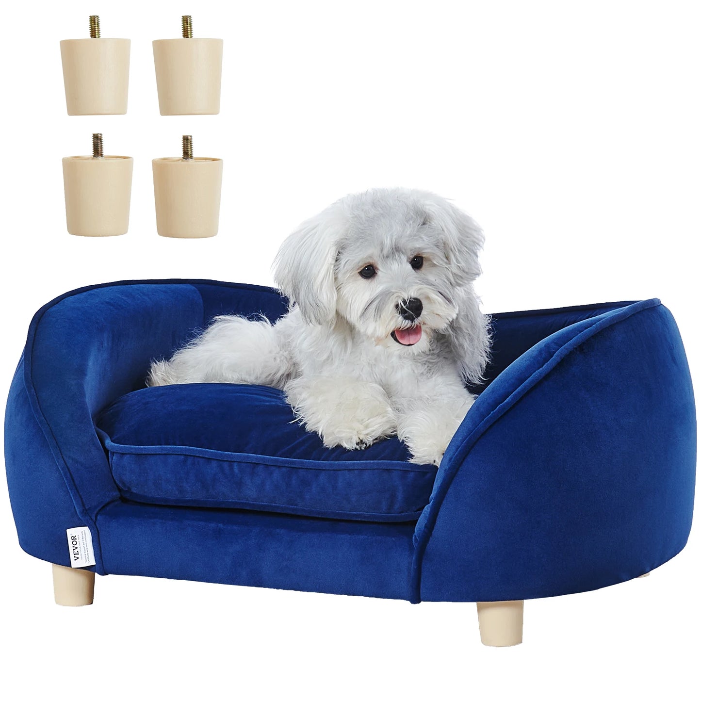 SucceBuy Pet Sofa Couch For Medium Sized Dogs And Cats Soft Velvety Dog Bed For Living Room Bedroom Clinic Pet Store
