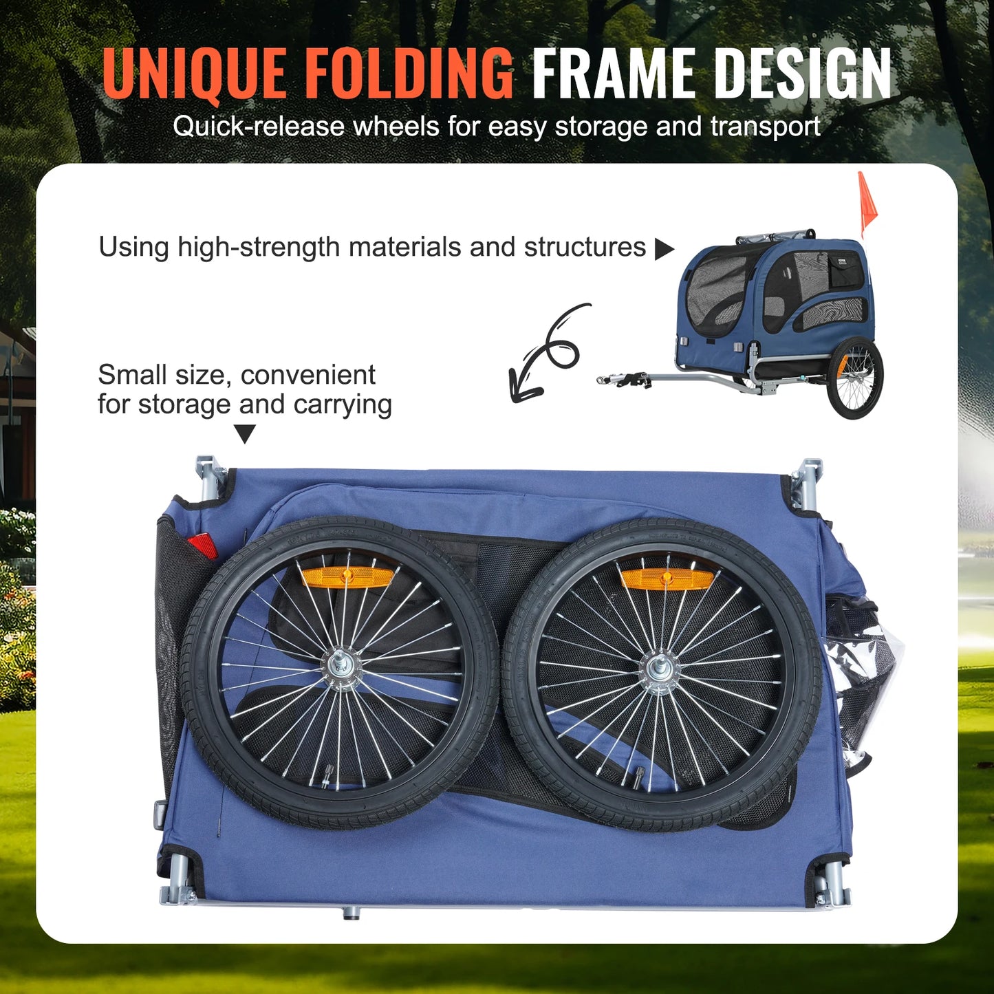 SucceBuy 100 Lbs Pet Cart Bicycle Carrier Dog Trailer