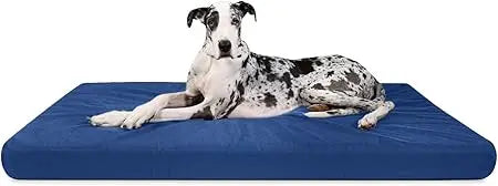 Tough Rip-Stop Orthopedic Rectangle Dog Bed Removable Washable Cover, Solid Orthopedic Foam for XX-Large Dogs 68"x40", Obsidian