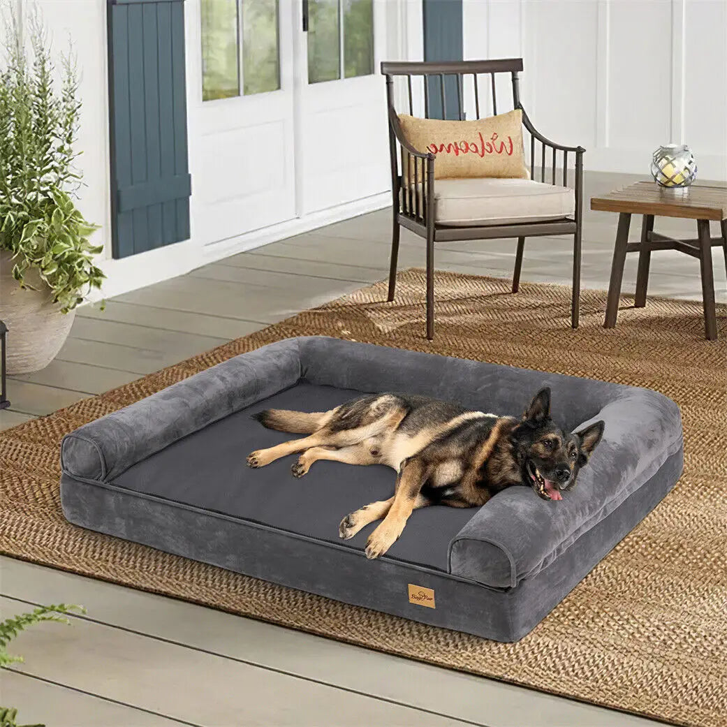 Extra Large Orthopedic Dog Bed Couch Sleeping Mattress with Removable Washable Cover and Soft Sponge Foam