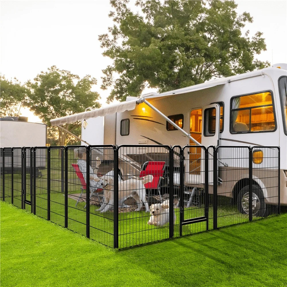 6 Panel Heavy Duty Metal Dog Playpen Indoor Outdoor Folding