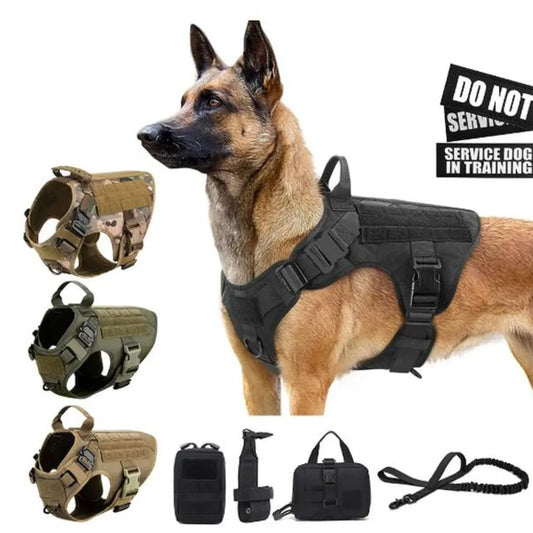 Pet Leash Set Chest 1000D Nylon Camouflage Dog Harness