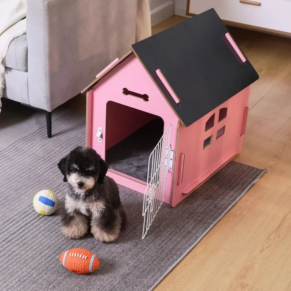 Cozy Wooden Indoor Dog House For Small Pets And Cats