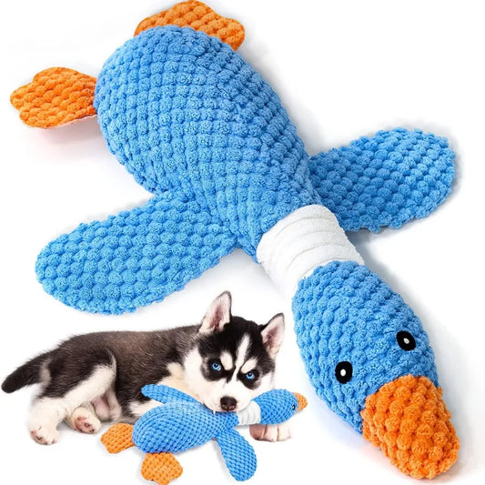 Goose Indestructible Plush Dog Chew Toy Aggressive Chewers
