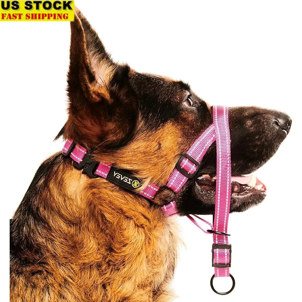 Soft Padded No Pull Dog Head Halter Adjustable Safety Strap Training Collar for Small Medium Large Dogs