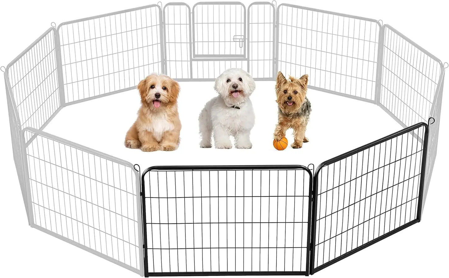 Dog Playpen Indoor Outdoor Fence Foldable Pen 16 Panels