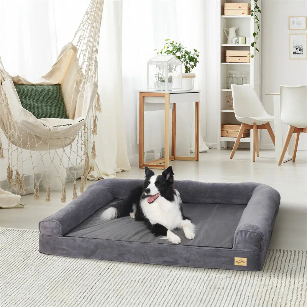Extra Large Orthopedic Dog Bed Couch Sleeping Mattress with Removable Washable Cover and Soft Sponge Foam