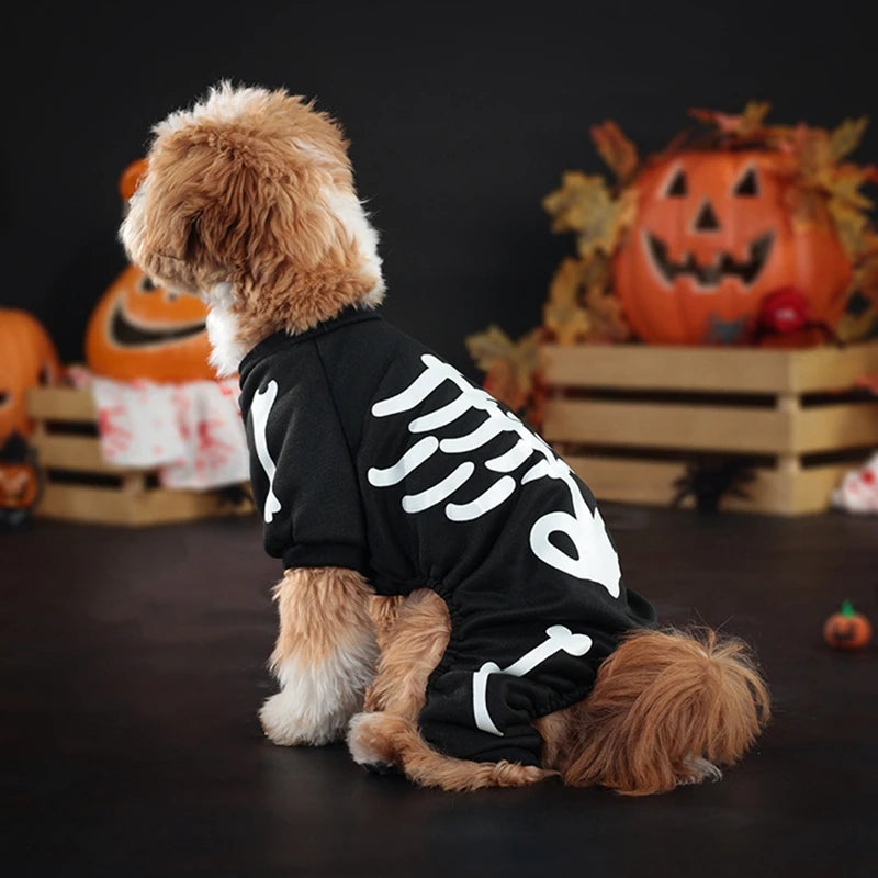 Halloween Dog Costume Night Light Adjustable Bust Comfort