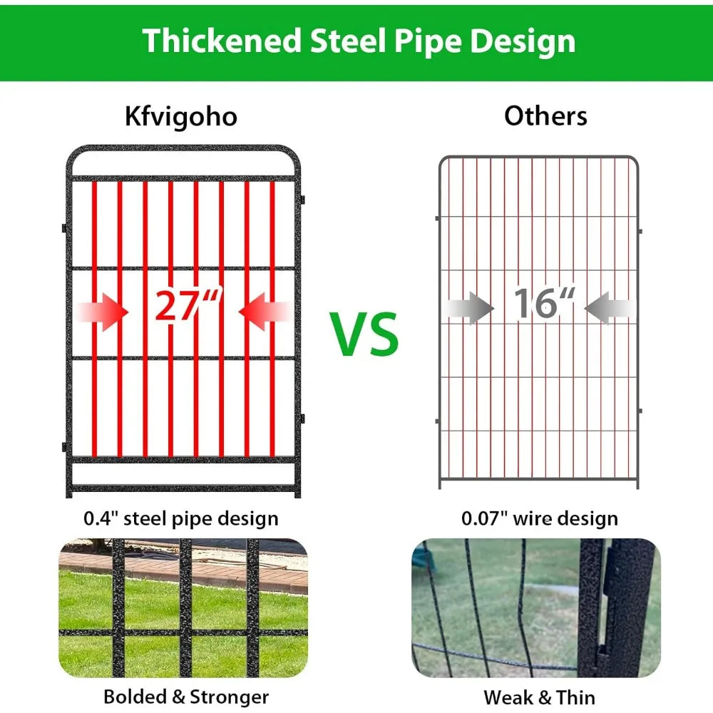 Outdoor Dog Playpen 12 Panels Heavy Duty Fence 40 Inch