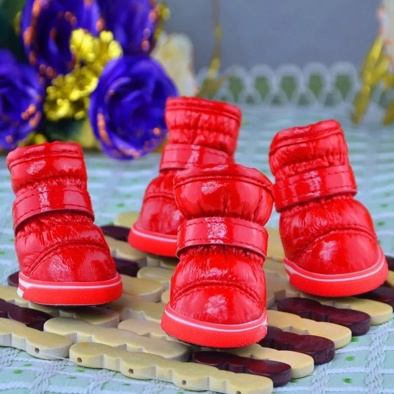 Winter Warm Dog Shoes Small Dogs Fleece Waterproof Boots