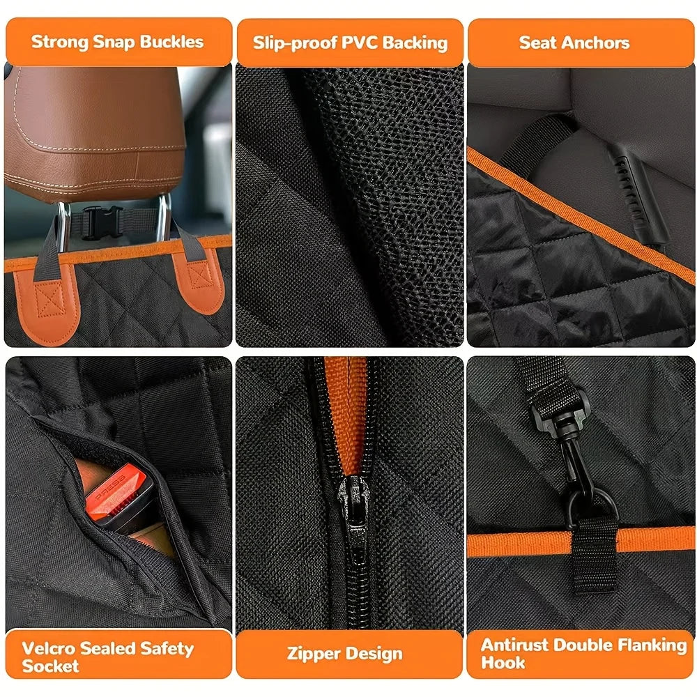Waterproof 600D Dog Car Seat Cover Hammock Back Seat Cover
