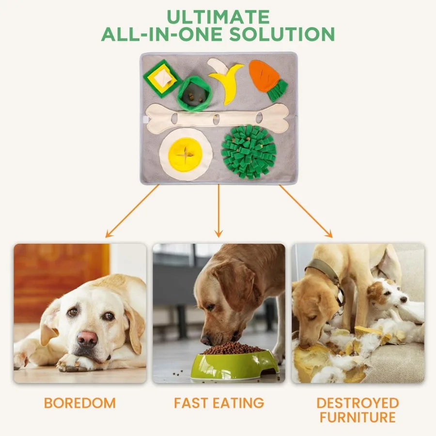 Snuffle Mat for Large Dogs 19x23 Indoors Keeps Pets Busy