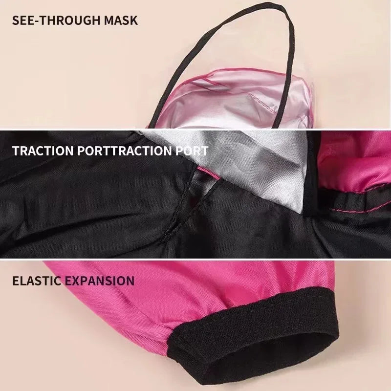 Waterproof Dog Raincoat Jumpsuit With Dog Face Print Coat