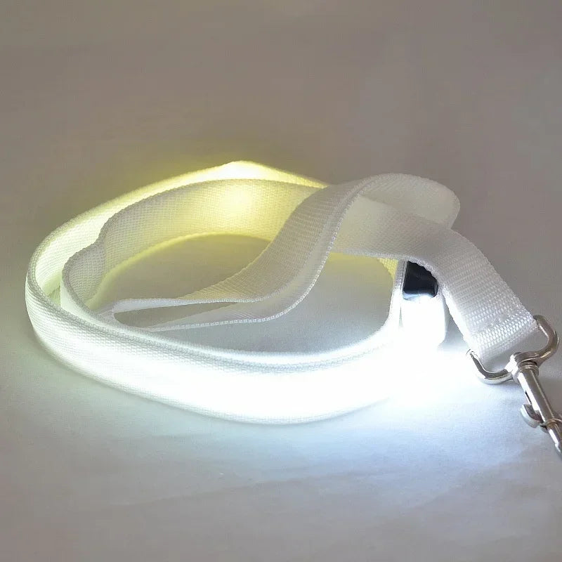 Flashing Dog Leash Rope Harness Collar Electronic Glowing LED Light Safety Accessory for Pets