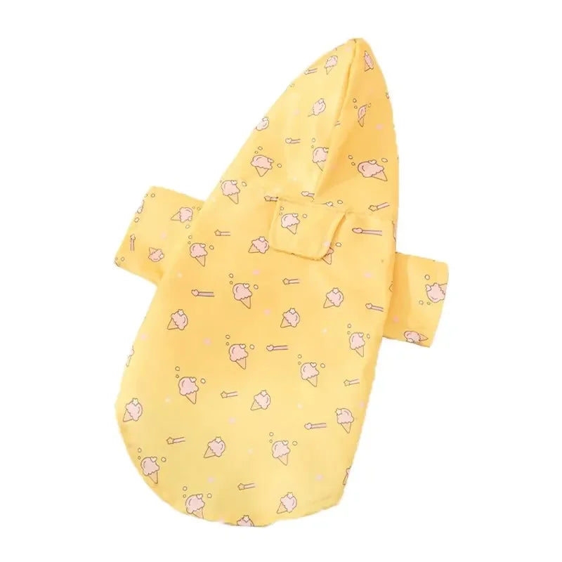 Dog Raincoat Summer Fashion Short Sleeve Waterproof Coat