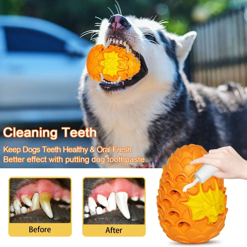 Dragon Egg Dog Chew Toy Aggressive Chewers Indestructible