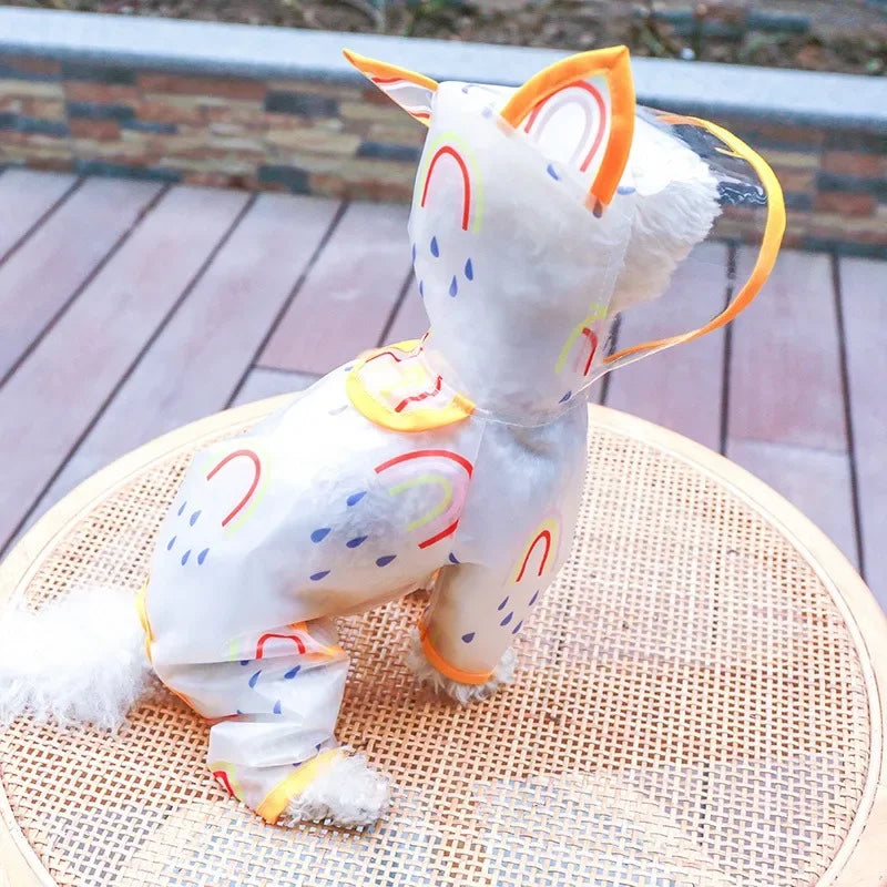 Dog Raincoat Waterproof Hooded Pet Clothes Apparel For Dogs