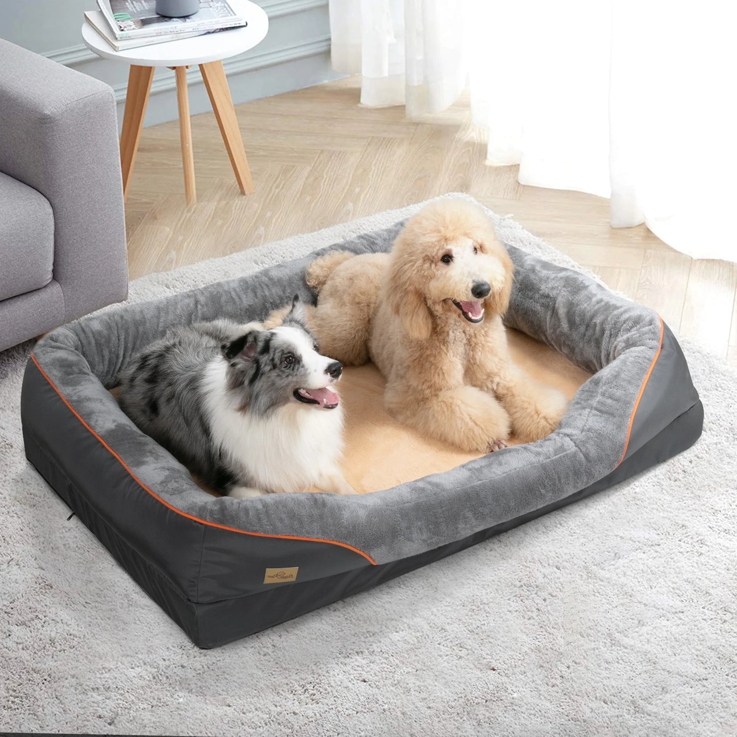 Large Dog Bed Soft Comfortable Anti Allergy Warm Fleece Removable Washable Cover Waterproof Pet Bed