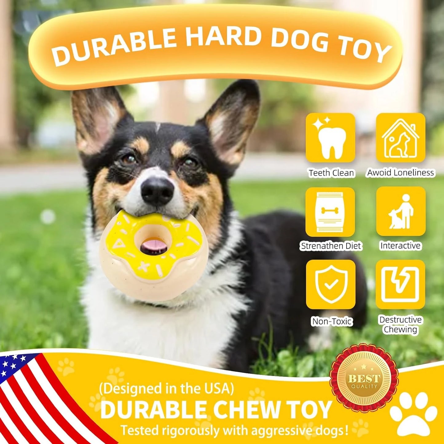 Durable Luffy Milk Flavored Dog Toy for Aggressive Chewers High Quality Engaging Design Yellow Color Hand Washable