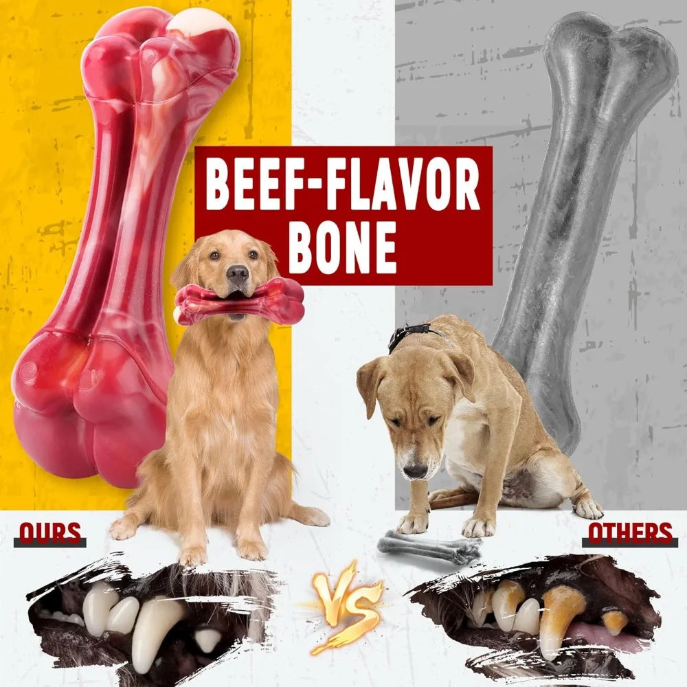 Zeaxuie 12 Pack Heavy Duty Dog Chew Toys Aggressive Chewers