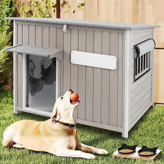 Outdoor Weatherproof Dog House With Raised Feet Anti Chewing