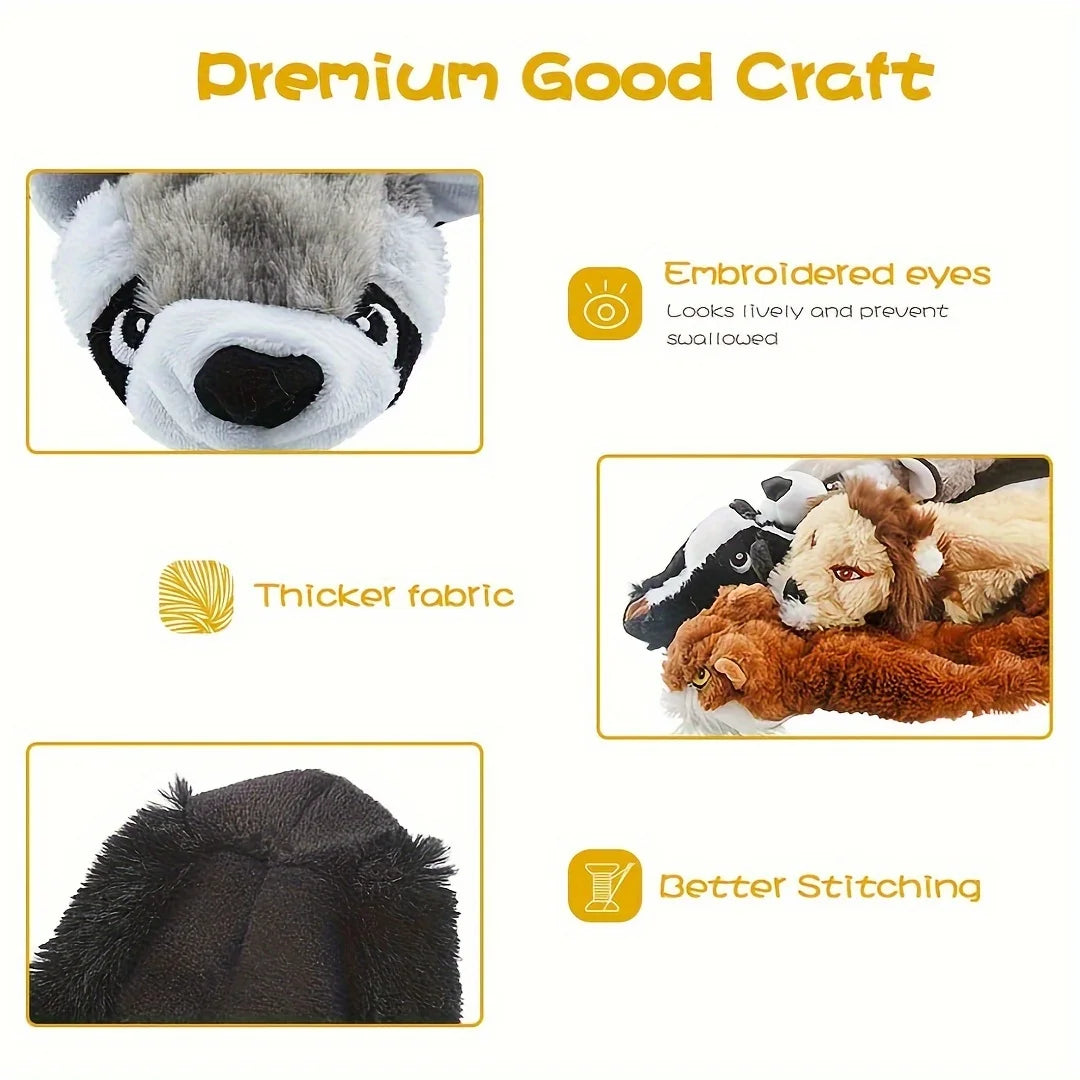 Squeaky Plush Dog Toy Durable Chew For All Breeds Gift