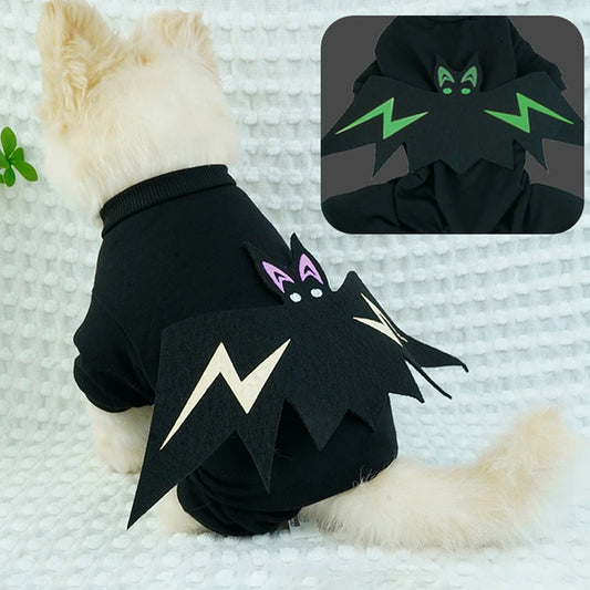 Funny Halloween Bat Costume For Cat And Dog Jumpsuit