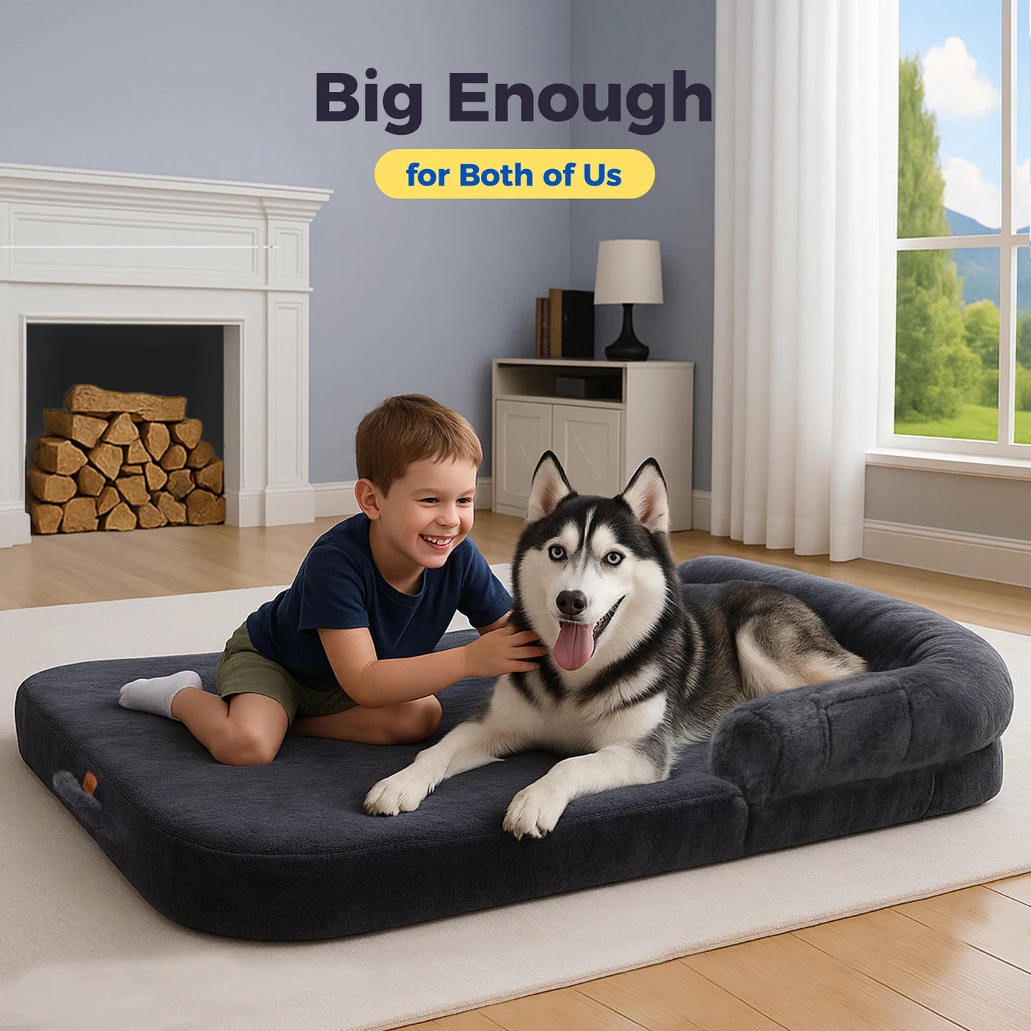 Foldable Portable Dog Bed Mat Machine Washable Easy Care