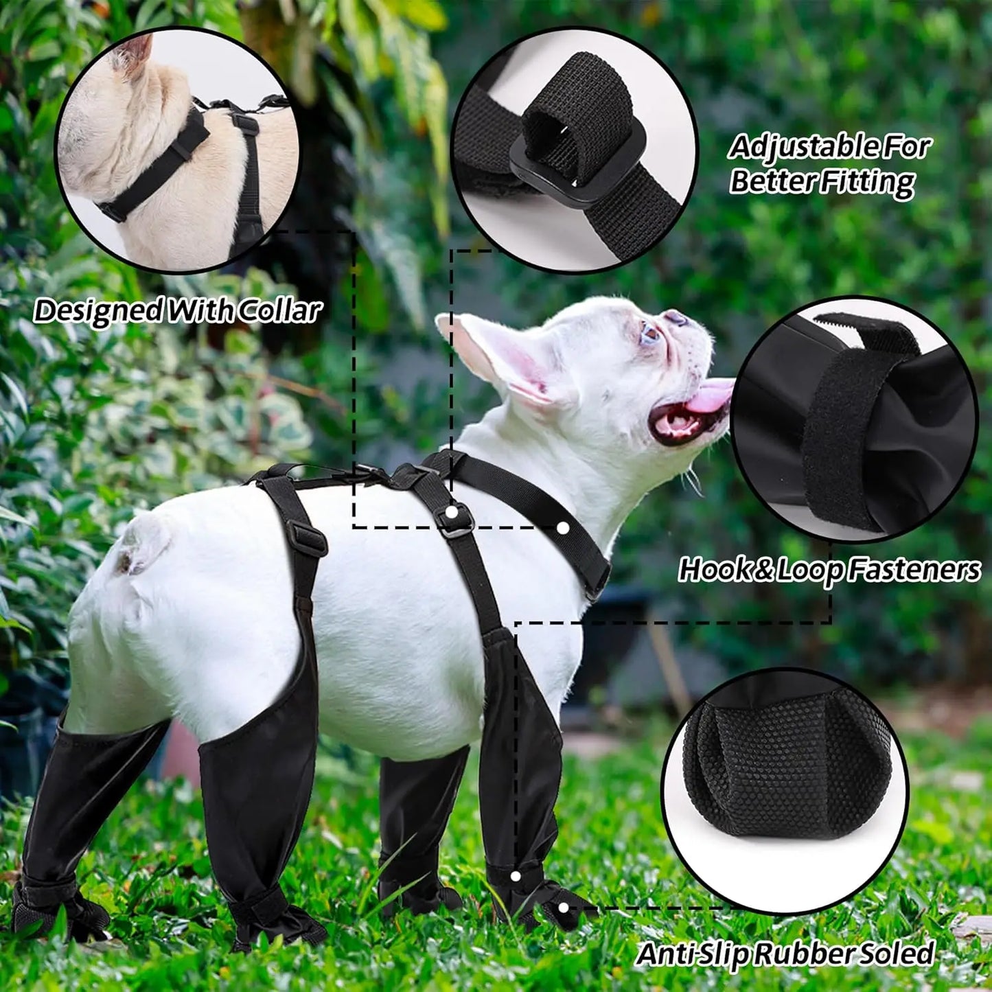 Outdoor Walking Dog Boots Waterproof Leggings With Straps
